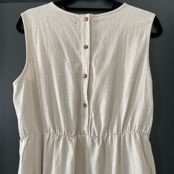 Linen knee length dress Roolee - Picture 4 of 9